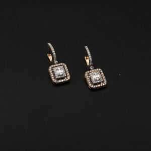 Gold Diamond Stud Earrings