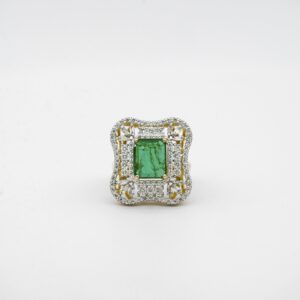 Green Emerald Gold Ring