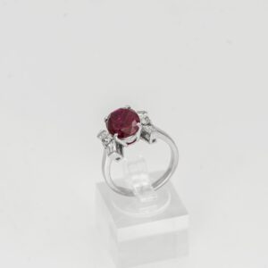 Red Ruby Diamond Ring