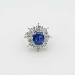 Blue Sapphire Diamond Ring