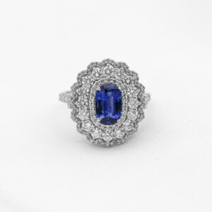 Blue Sapphire Diamond Ring