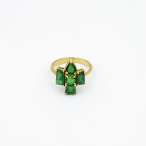 Green Emerald Gold Ring