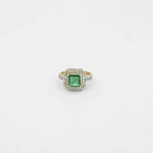 Green Emerald Gold Ring