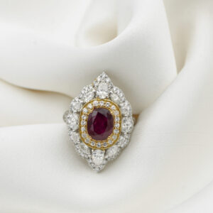 Red Ruby Diamond Ring