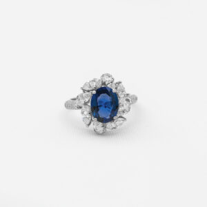 Blue Sapphire Diamond Ring