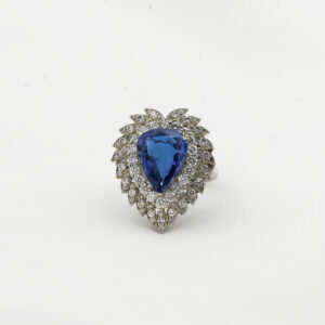 Blue Sapphire Diamond Ring