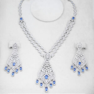 Blue Sapphire Diamond Necklace